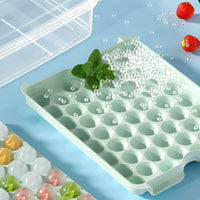 Ice Cube Mold with Press-Type Release for Fruit Spheres and Homemade Ice Blocks