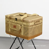 Outdoor Camping Storage Bag Large Capacity Cassette Stove Tableware Storage Box Foldable for Travel and Picnic