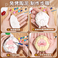 Air Dry Clay DIY Craft Kit for Kids, Non-Bake Modeling Clay Set with Tools and Accessories