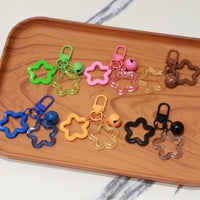 Acrylic Star & Bell Keychain Charms for Bags and DIY Decoration