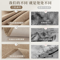 Cotton Linen Spill-Proof Tablecloth for Dining and Coffee Tables