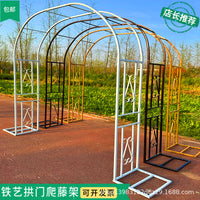 Garden Arch Trellis for Climbing Plants, Roses, and Vines - Outdoor Decorative Archway Support