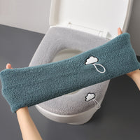 Plush Toilet Seat Cover, Universal Thickened Washable Toilet Seat Cushion for Winter, Warm and Soft