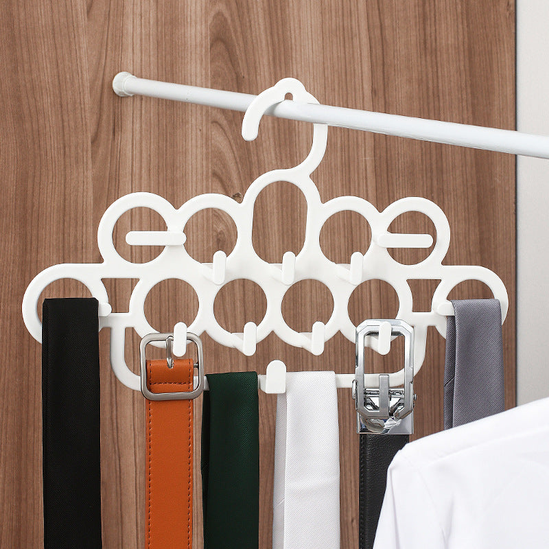 Multi-functional Scarf Hanger Organizer for Ties, Silk Scarves, Belts, and Stockings
