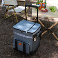 35L Portable Insulated Cooler Bag with Wheels for Outdoor Picnics and Food Delivery