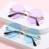 Halloween Novelty Rimless Sunglasses for Parties and Street Style