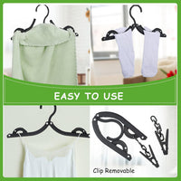 Foldable Travel Hanger with Clips, Portable Non-Slip Clothes Drying Rack for Outdoor and Business Trips