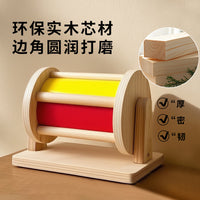 Montessori Wooden Coin Box & Textile Drum Set for Toddlers, Educational Preschool Learning Toy