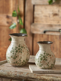 New Chinese Style Ceramic Floral Vase and Tissue Box Set for Living Room Decor