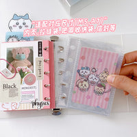 Frosted PP Translucent Loose-Leaf Notebook with Envelope Buckle, 20-Ring Large Capacity