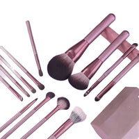 12-Piece Mangosteen Makeup Brush Set with Storage for Beginners