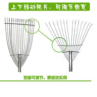 Stainless Steel Garden Rake with Handle for Lawn and Farm Use