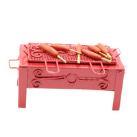 Miniature Dollhouse BBQ Grill Set for Early Education & Play