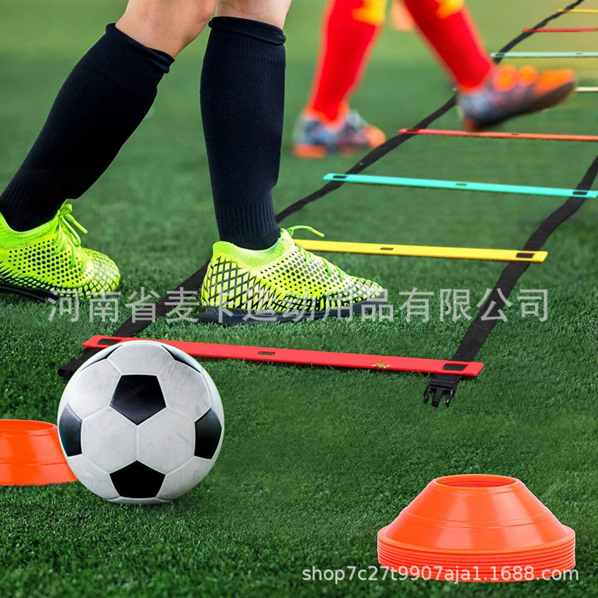 Agility Ladder Training Set with Disc Cones for Soccer, Basketball, and Outdoor Footwork Drills