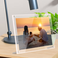 Acrylic Clear Photo Frame with Metal Stand for Certificates and Pictures