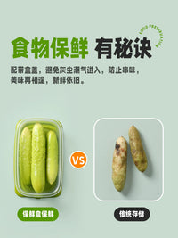 Chahua Fresh-keeping Food Storage Containers for Refrigerator Freezer, Sealed Plastic Lunch Bento Boxes