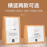 Acrylic Patent Certificate Display Frame with Wooden Base for Awards and Diplomas, A4 Crystal Authorization Photo Frame