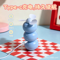 Mini Handheld USB Rechargeable Fan with Lollipop Design for Kids and Students