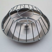 Stainless Steel Rectangular Chicken Feeder Trough for Poultry, Geese, and Pigeons - Anti-Scatter Design