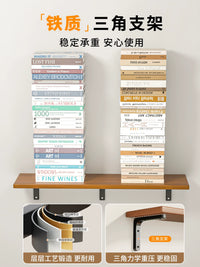Wall Mounted Floating Shelf with Brackets for Storage and Display