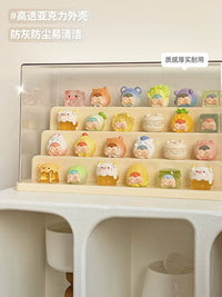 Acrylic Display Case for Blind Box Figures, Dustproof Tiered Organizer for Collectibles