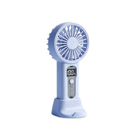 Portable USB Rechargeable Handheld Fan with Lanyard for Outdoor Use