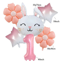 Easter Balloon Set with Rabbit and Chick Designs for Party Decoration
