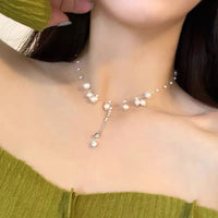 Pearl Tassel Necklace for Women, Lightweight Luxury Design Choker, New 2025 Fashion Collarbone Chain