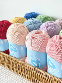 Combed Cotton Milk Yarn Ball for Hand Knitting and Crochet DIY Crafts