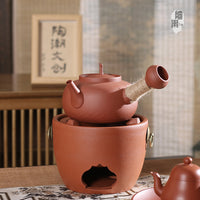 Chaozhou Kung Fu Tea Red Clay Charcoal Stove for Boiling Water Outdoor Use