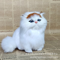 Realistic Meowing Cat Plush Toy for Kids, Pretend Play Animal Doll