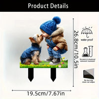 2D Acrylic Pet and Dog Garden Stake Decoration