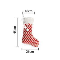 Christmas Plush Diamond/Snowflake Stocking for Fireplace & Window Decor