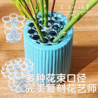 Transparent Floral Arranging Support Base for Vases - Orchid & Flower Stem Holder