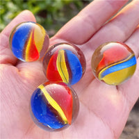 Retro Tri-Color Glass Marbles for Fish Tanks, Games, and Decoration