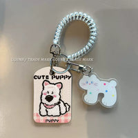 West Highland White Terrier Plaid Teardrop NFC Access Card Holder Keychain