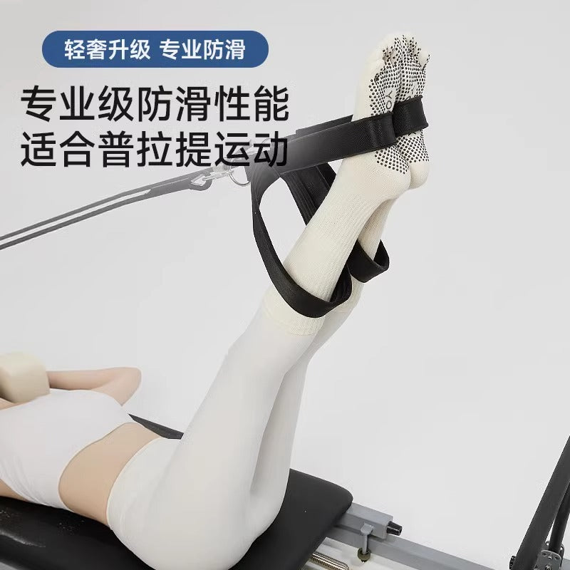 Professional Non-Slip Pilates Yoga Socks for Women, Thin Breathable Athletic Grip Socks for Studio & Home Workouts