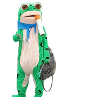 Inflatable Frog Mascot Costume with Fan for Adults and Kids