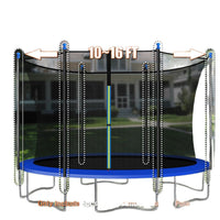 Trampoline Safety Enclosure Pole Set for 8-16FT Frames, Straight or Curved