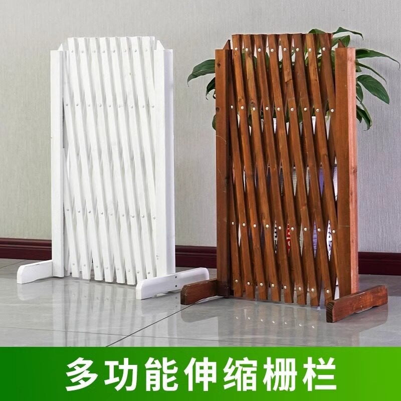Expandable Wooden Garden Fence Pet Barrier