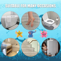 PEVA Anti-Slip Bath Stickers for Kids - Cute Cartoon Animal Designs
