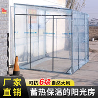 Outdoor Transparent Greenhouse Sunroom for Winter Plants and Wind Protection