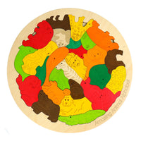 Uncle Wood Swedish Wooden Layered Puzzle for Kids 3-6 Years Old