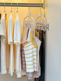 Multi-functional Belt Scarf Tie Hanger with Multiple Hooks for Closet Organization
