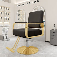 Hengsu Hydraulic Barber Chair for Salon, Stainless Steel Lift, Stylish Hairdressing Perm Dyeing Seat for Men