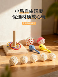 Parrot Chew Toys for Birds, Stress Relief and Training, Cage Decoration for Budgies, Peonies, and Cockatiels