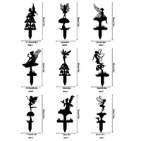 Garden Silhouette Fairy Bird Metal Stake Ornament for Lawn and Yard Decor
