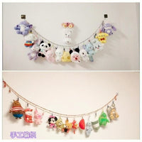 Hand-Woven Macrame Toy Hammock Wall Decor for Stuffed Animals and Photos