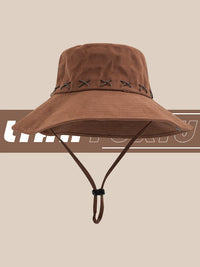 American Retro Western Cowboy Hat for Women, Outdoor Hiking Sun Protection Fisherman Hat with Wide Brim