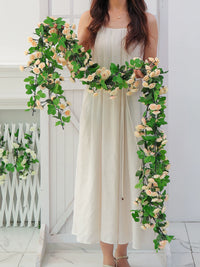 Artificial Rose Flower Vine Garland for Indoor Outdoor Wall Decor and Pipe Wrapping